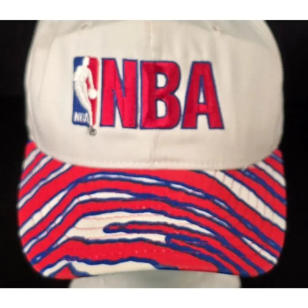 Zubaz Officially Licensed NBA Snapback Red White & Blue Hat Cap, Made in USA